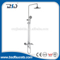 Sanitary ware exposed wall mount round shower set,single handle bathroom rain shower set